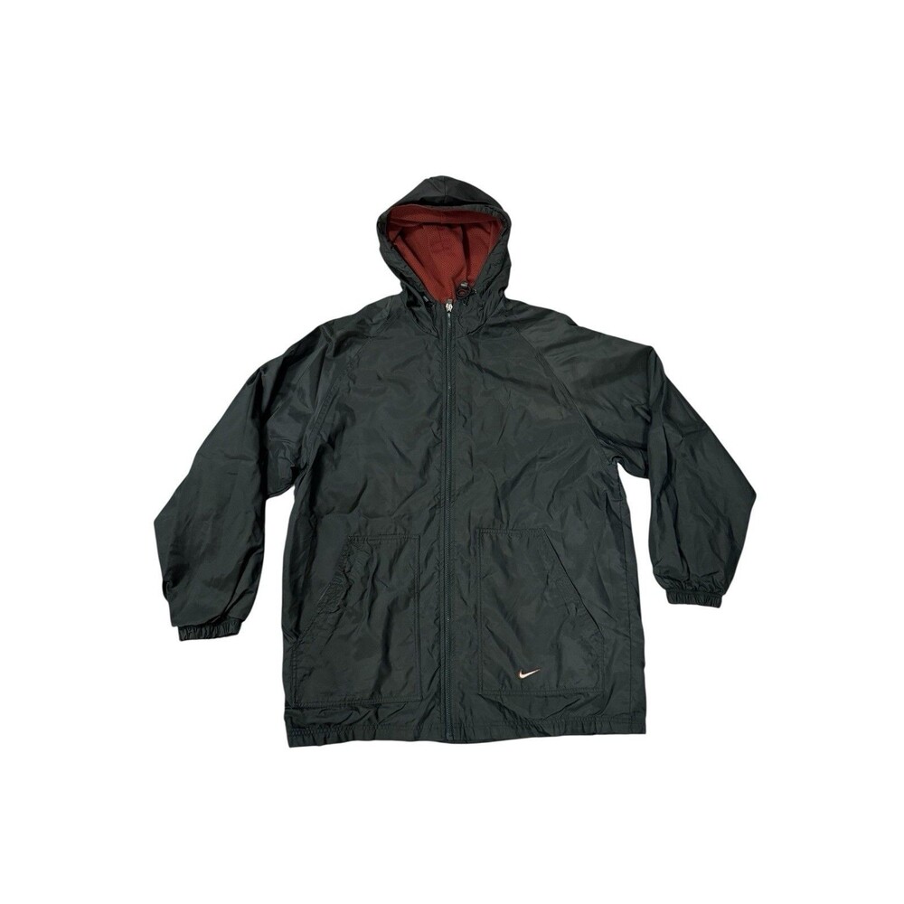 Vintage NIKE Small Swoosh Anorak Windbreaker Jacket 90s Green Men’s Sz Med